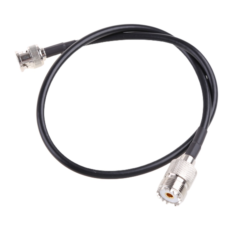 Dây Cáp Đồng Trục Nối Cổng BNC Male Sang UHF SO239 Female RG58U 19inch 50cm
