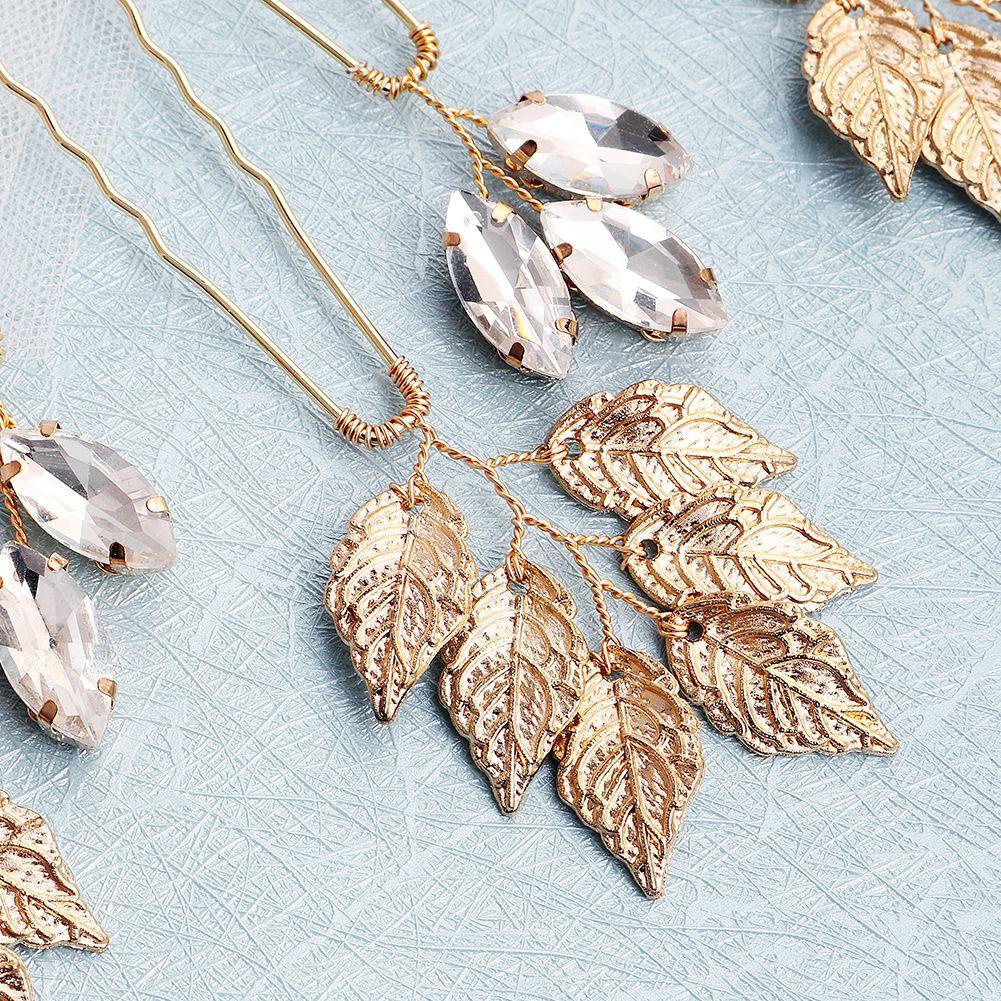 Kẹp Tóc Thiết Kế Xinh Xắn Thời Trang|Trâm Cài Tóc Hình Lá Handmade Cho Đám Cưới