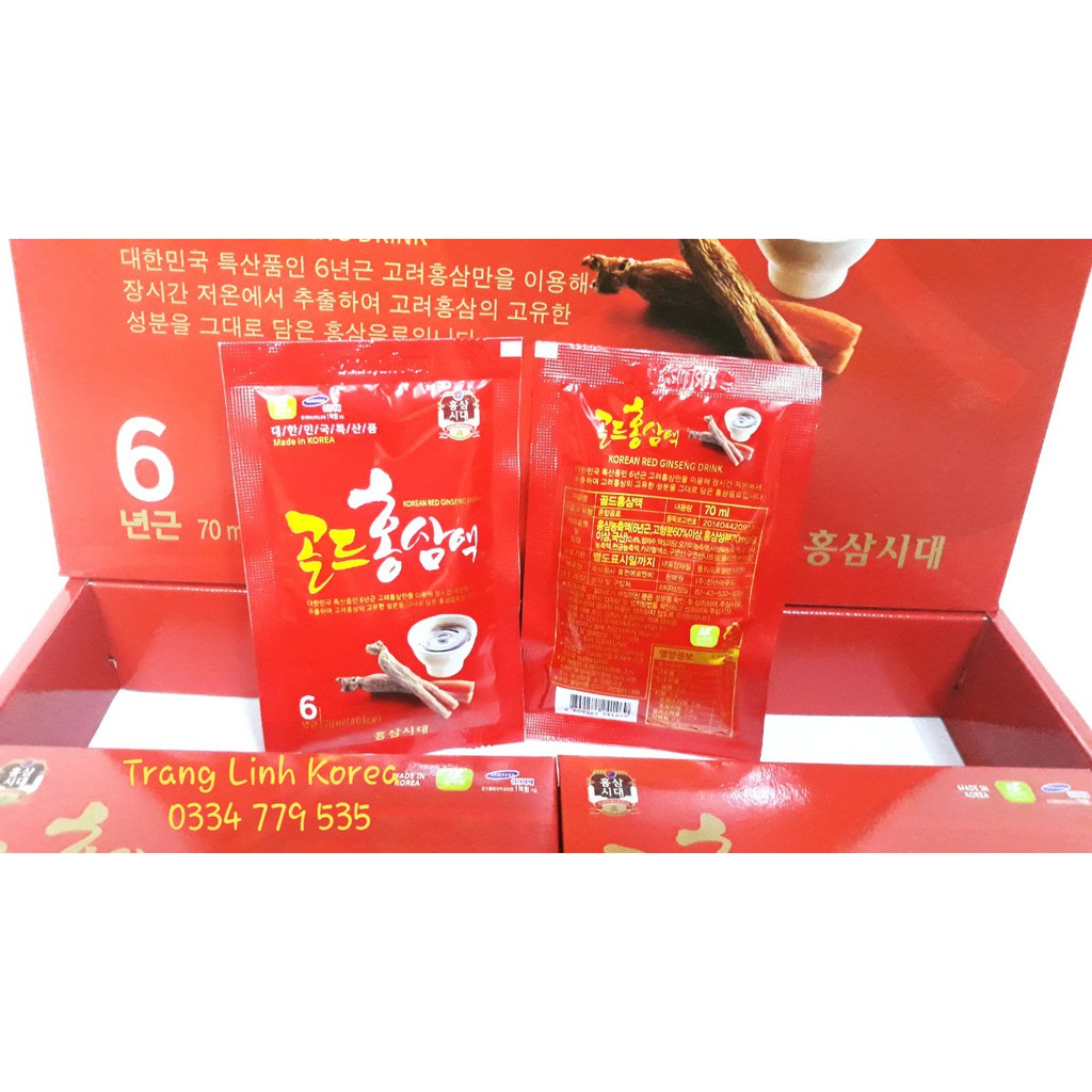 [Mã GROSALE2703 giảm 8% đơn 250K] [ Sale Hot ] Nước Hồng Sâm 6 Năm Tuổi Cao Cấp Hàn Quốc, Hộp 30 gói | BigBuy360 - bigbuy360.vn