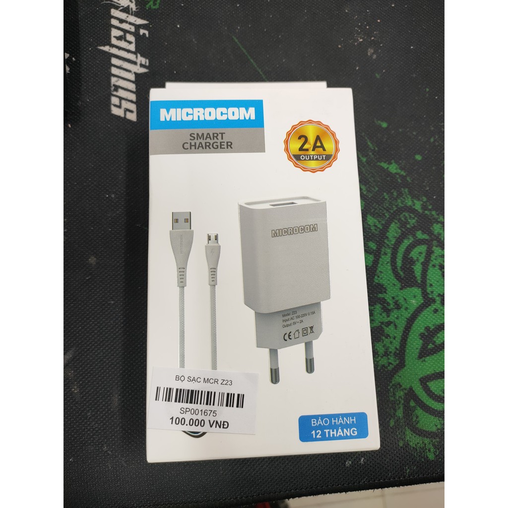 Bộ sạc samsung Microcom P25-ICB, củ sạc kèm cáp Micro/Type-C cho máy android