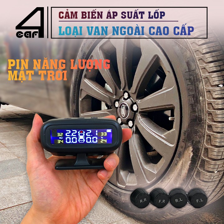 Cảm Biến Áp Suất Lốp Yoelbear TPMS Van Trong / Van Ngoài Chống Nước IP67