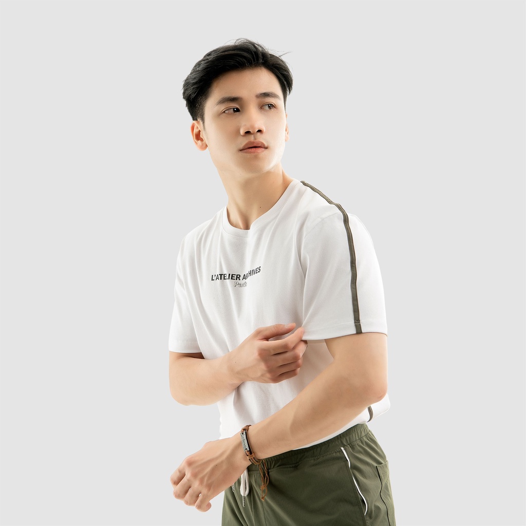 Áo thun thể thao ngắn cộc tay nam CIZA basic cổ tròn dáng ôm slim cao cấp trẻ trung size S M L XL màu trắng ATNS31