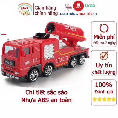 Đồ chơi mô hình xe cứu hỏa phun nước KAVY chạy đà (không phun được nước)