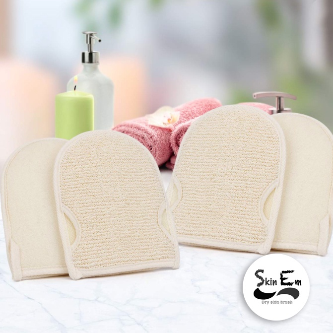 ❤️FREE SHIP❤️ 1 ĐÔI GĂNG TAY TẮM TẨY DA CHẾT SKIEM CHÍNH HÃNG CÓ MÓC B0157
