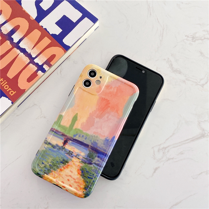 Ốp điện thoại họa tiết tranh sơn dầu cho iPhone 7/8 Plus / X / XS / XR / XS MAX / 11/11 PRO / 11 Pro MAX / SE2 | BigBuy360 - bigbuy360.vn