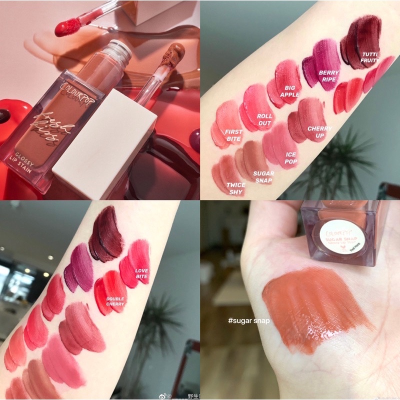 AUTH - SALE OFF SON TINT COLOURPOP GLOSSY LIP STAIN FRESH KISS CÁC MÀU BEST SELLER