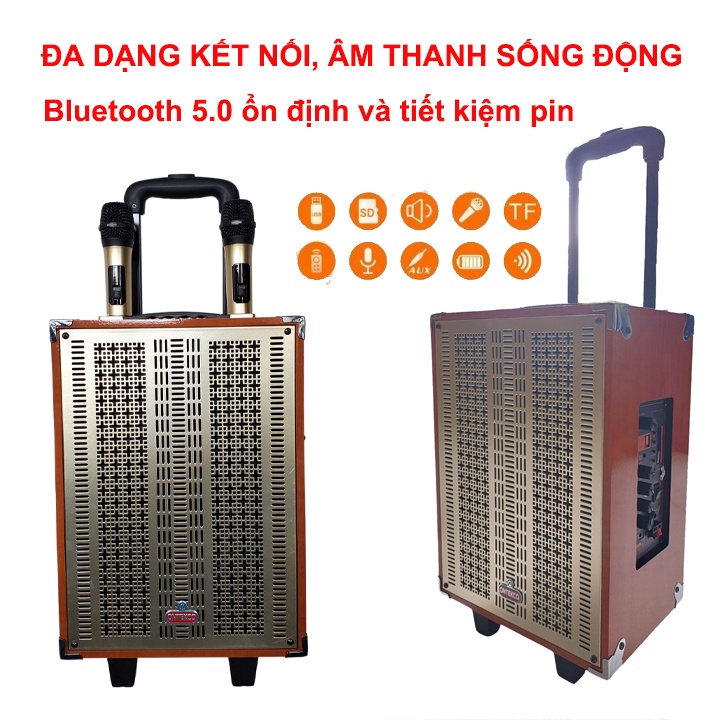 Loa kéo karaoke ONTEKCO 8001|8002 kết nối blutooth - Nghe nhạc cực đã +Mic hát siêu hay ,Thời gian sử dụng tới 4-5 tiếng | BigBuy360 - bigbuy360.vn