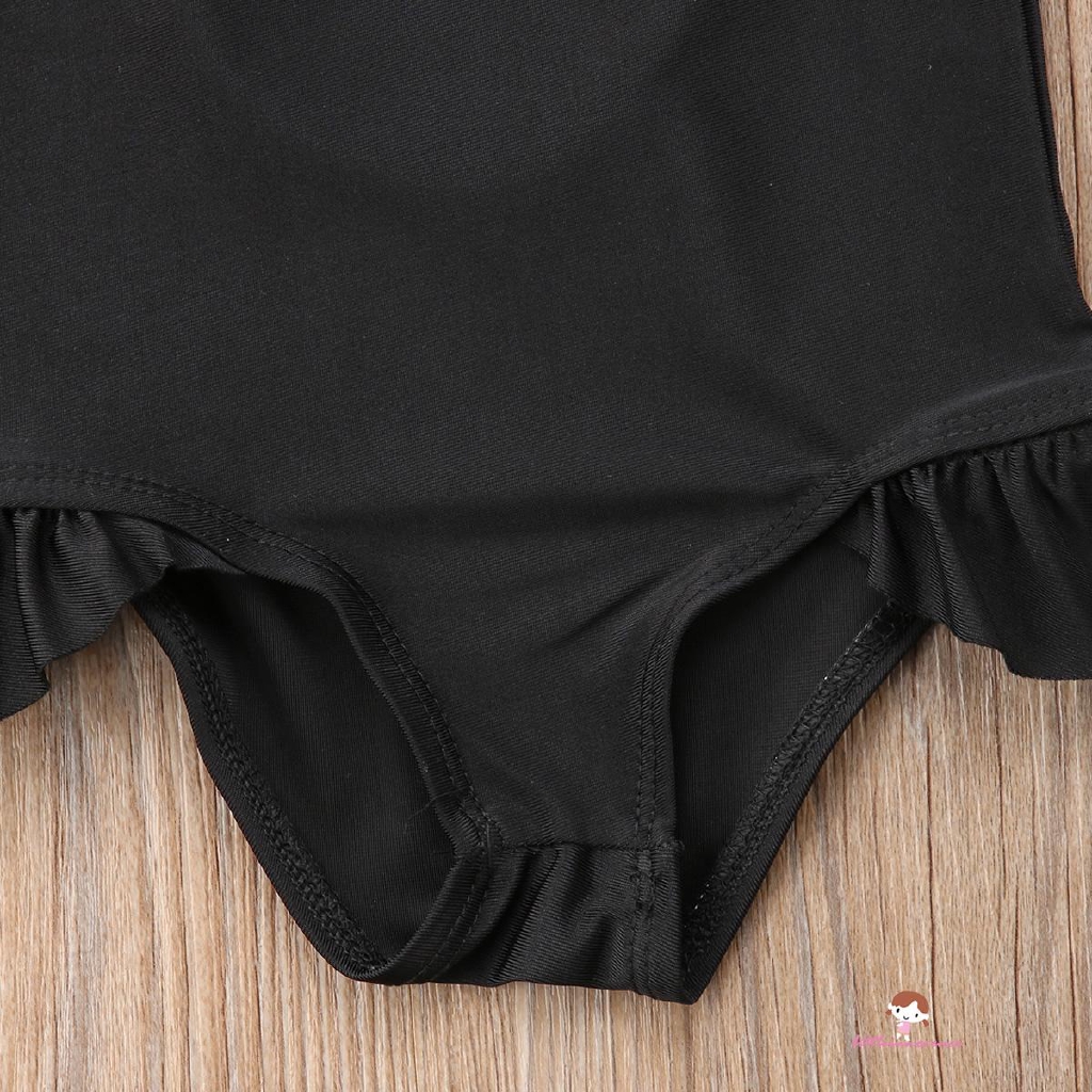 ❤XZQ-Kids Baby Girls Ruffle Solid Swimwear Beachwear