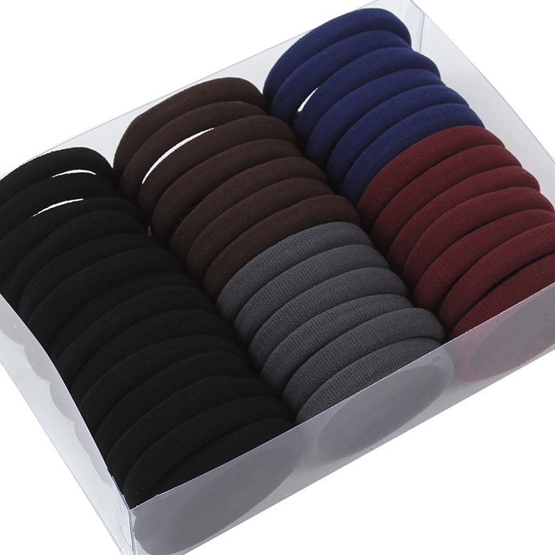 Set 40 Cái (5cm) Loại Lớn Dây Cột Tóc Thun Co Dãn Cực Tốt Đường Kính 5cm Chất Lượng Cao Sản Phẩm Y Hình