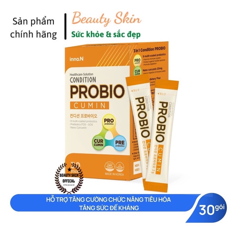 Men Vi Sinh CONDITION PROBIO - Bổ Sung Lợi Khuẩn, Tăng Cường Tiêu Hóa, Tăng Sức Đề Kháng 30 Gói