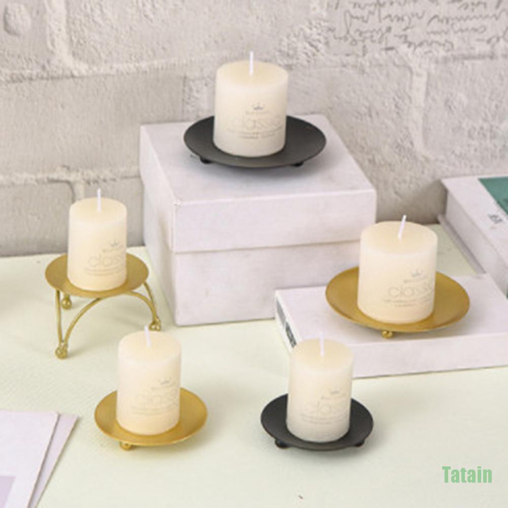 Giá đỡ đèn cầy bằng sắt màu vàng phong cách thời trang Bắc Âu sáng tạo
