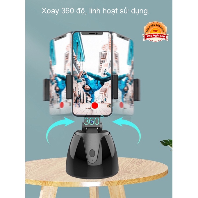 Giá đỡ Giormani Y360 quay vlog AI 360 + Remote + Tripod (tự động di chuyển)