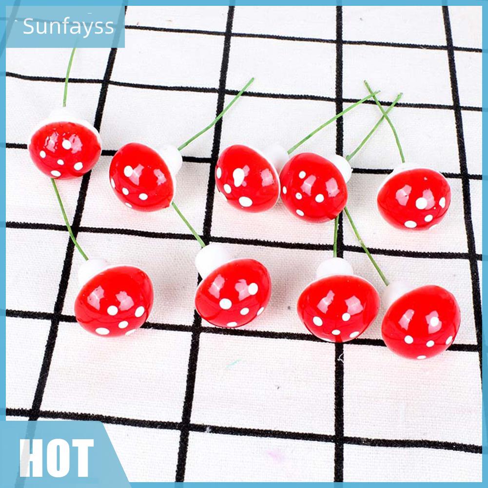 Set 10/50 Cây Nấm Giả Mini 2cm Dùng Để Trang Trí