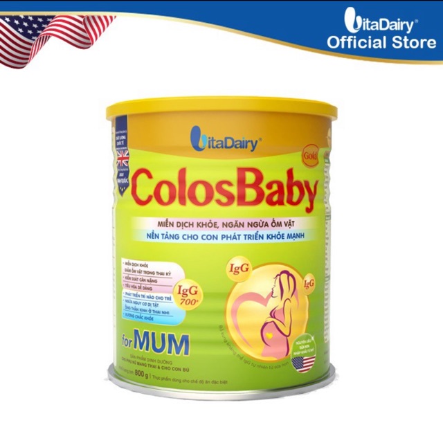 Sữa bột Colosbaby Mum 400g và 800g, vitadairy