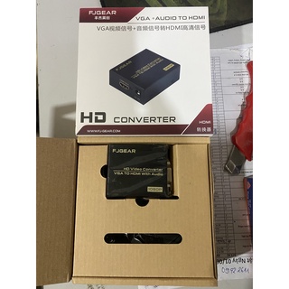 Cáp chuyển đổi VGA sang HDMI Có Audio Uteck BH 12 tháng - Bộ chuyển đổi Vga to HDMI Hàng NK BH 6 Tháng VNET