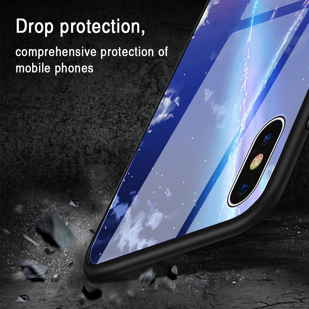 Ốp điện thoại mặt kính Your Name Cho Compatible for iPhone 13 11 12 PRO MAX IPHONE 6 7 8 PLUS 6S PLUS XS MAX X XR 12 MINI SE 2020