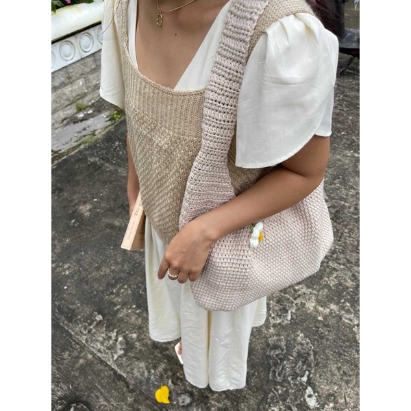 CROCHET TOTE BAG. TÚI TOTE LEN MÓC