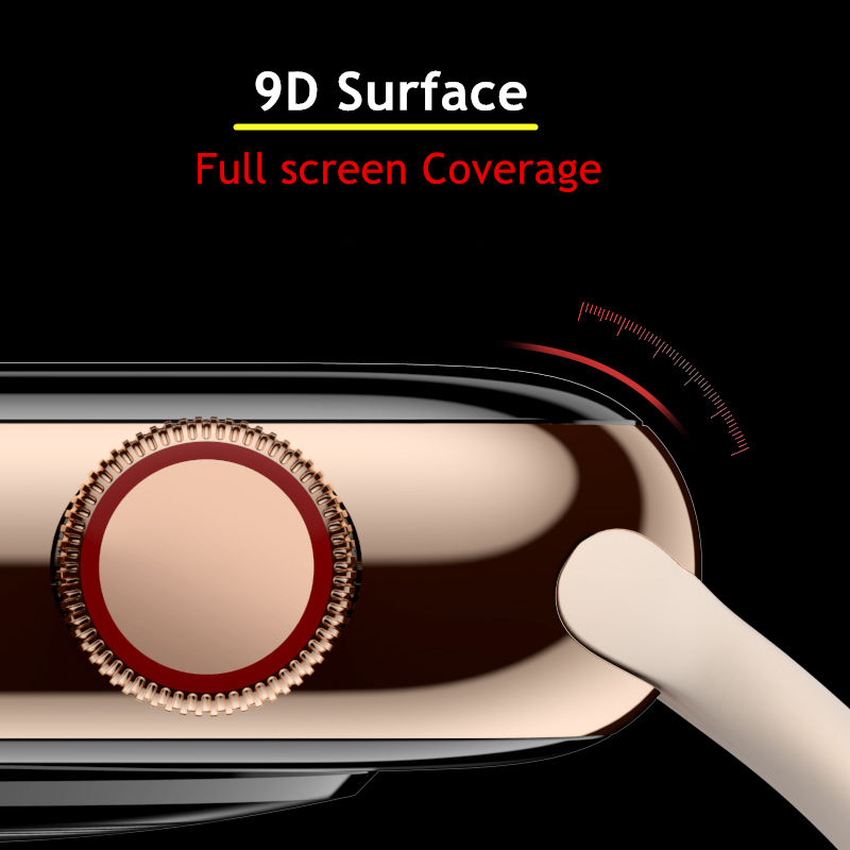 Miếng dán cường lực trong suốt 3D cho Apple Watch 38mm 42mm 40mm 44mm Series 6 SE 5 4 3 2 1