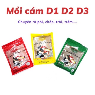 Mồi cám d1, d2, d3 chuyên rô phi, chép, trắm, trôi... siêu nhạy