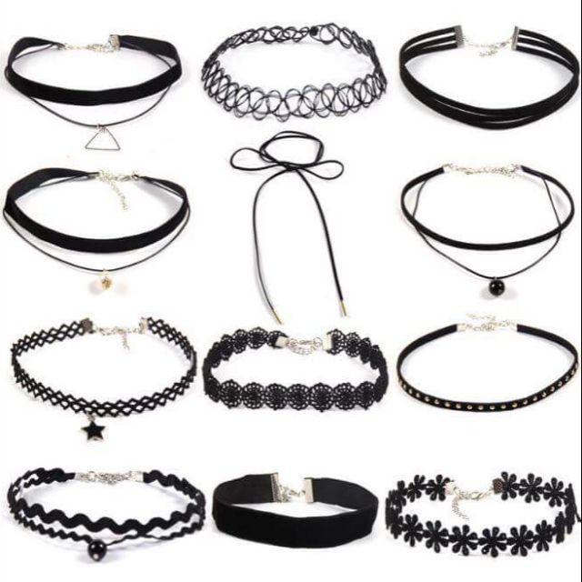 Set 12 vòng chocker đeo cổ cho cô nàng cá tính