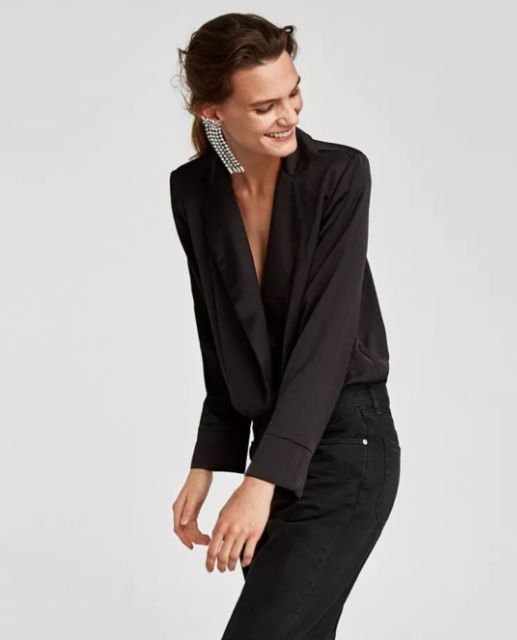 Áo vạt chéo cổ vest