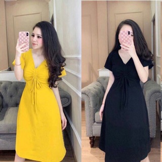 Váy Rút Ngực Dáng Suông Siêu Sang