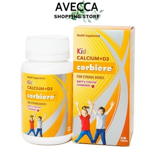 Viên Nhai Kids Calcium D3 Corbiere Giúp Bổ Sung Canxi Và Vitamin D3 Cho Xương Chắc Khỏe Hộp 30 Viên
