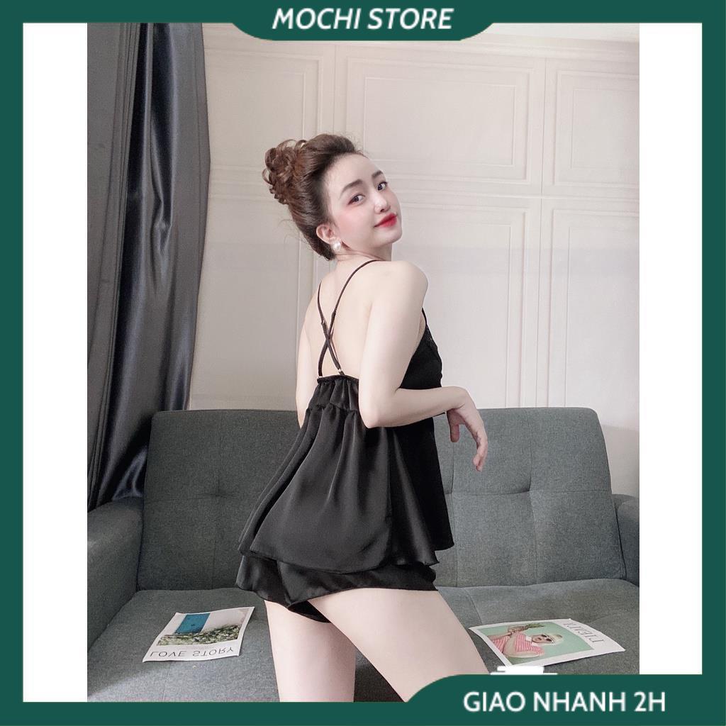 Đồ Ngủ Lụa Satin,Đồ Bộ Nữ, Bộ Áo 2 Dây Cúp Ngực Phối Ren Quần Cọc Chất Lụa Màu Trơn Mềm Mịn Thời Trang Mặc Nhà Sexy, Gợi | BigBuy360 - bigbuy360.vn