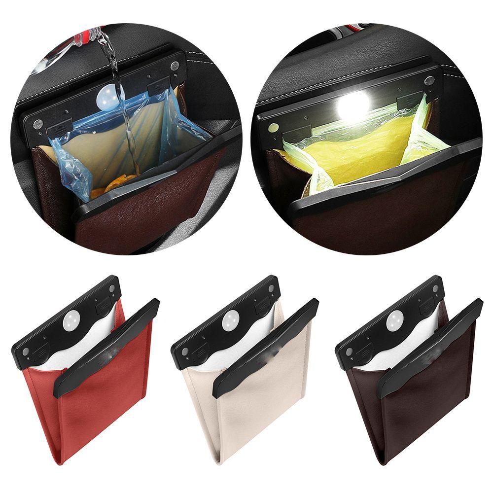 Túi Đựng Đồ Treo Khe Hở Ghế Ngồi Xe Hơi Kèm Giá Đỡ Đèn LED Tiện Dụng