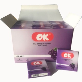 Bao cao su ok hương nho hộp 144 cái