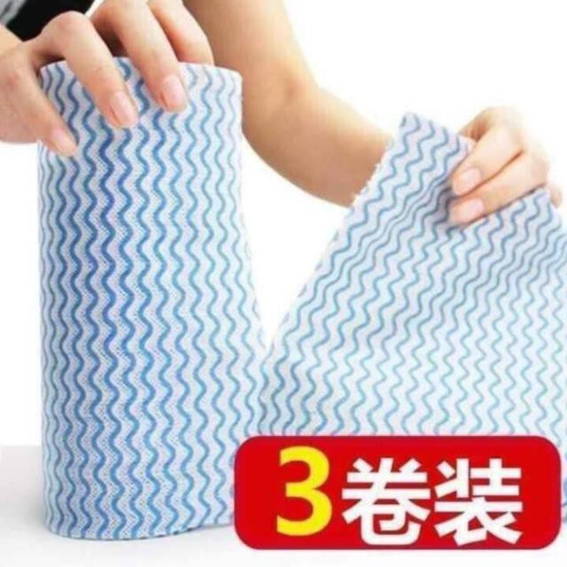 [50 Miếng] Cuộn Giấy Lau Đa Năng Bằng Vải Không Dệt, Thấm Hút Cực Tốt, Tái Sử Dụng Nhiều Lần