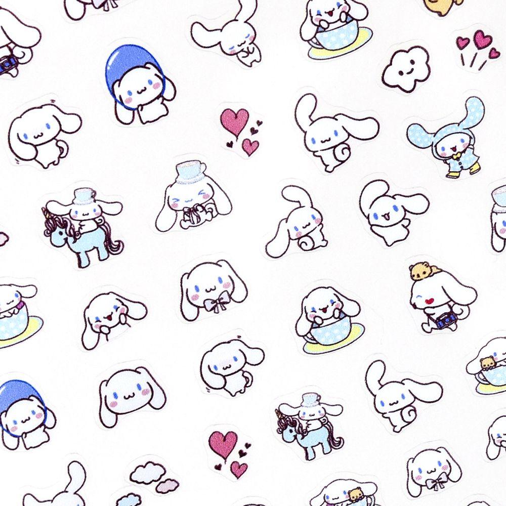 Miếng Dán Móng Tay Hình Chú Chó Cinnamoroll Dễ Thương DIY