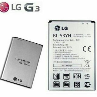 Pin LG G3 F400 D855, G3 Stylus D690 dung lượng 3000mAh