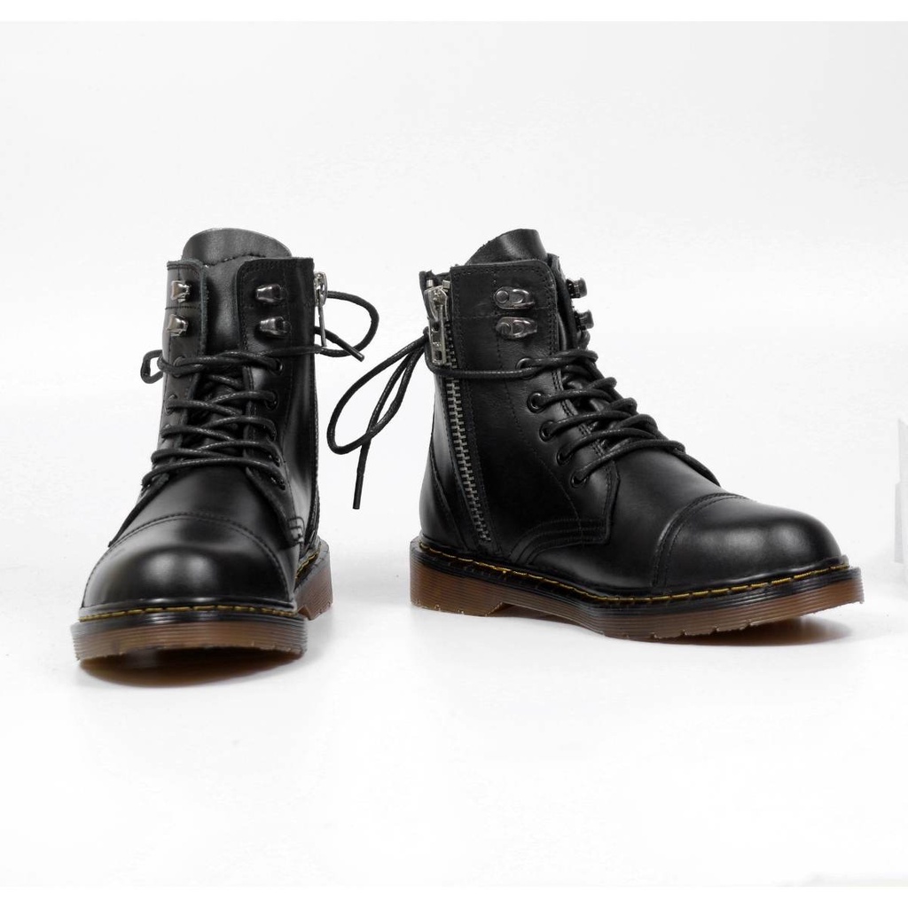 Giày Boots nam Dr.058 Khóa Da bò Lucas Shoes bảo hành 1 năm