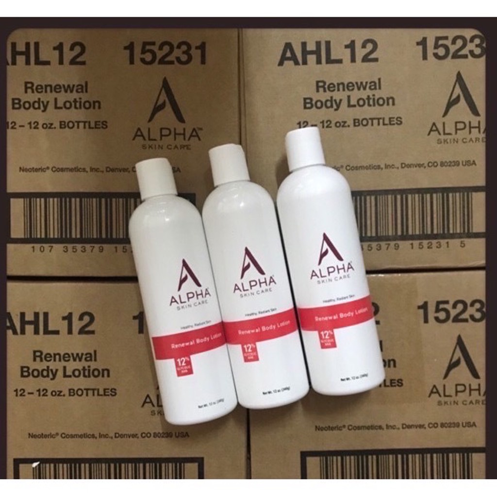 [Có Bill/Chính Hãng] Dưỡng Thể Làm Mềm Mịn Sáng Da Alpha Skincare Renewal Body Lotion 12% AHA Có Quà Tặng Kèm