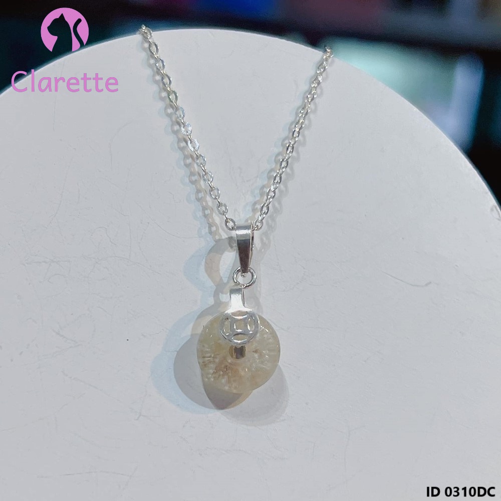 Dây chuyền bạc mặt đồng điếu đá ưu linhh Clarette 0310DC