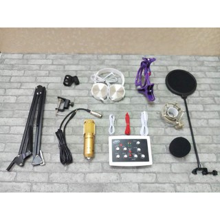 Bộ combo mic thu âm bm900 và soundcard hf5000
