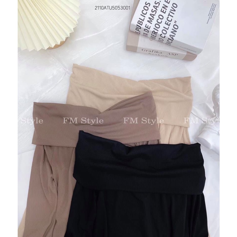 Áo trễ vai thun tăm | Áo tay dài chất thun tăm xịn thời trang thu đông phong cách Hàn Quốc | Fmstyle Shop 211030080