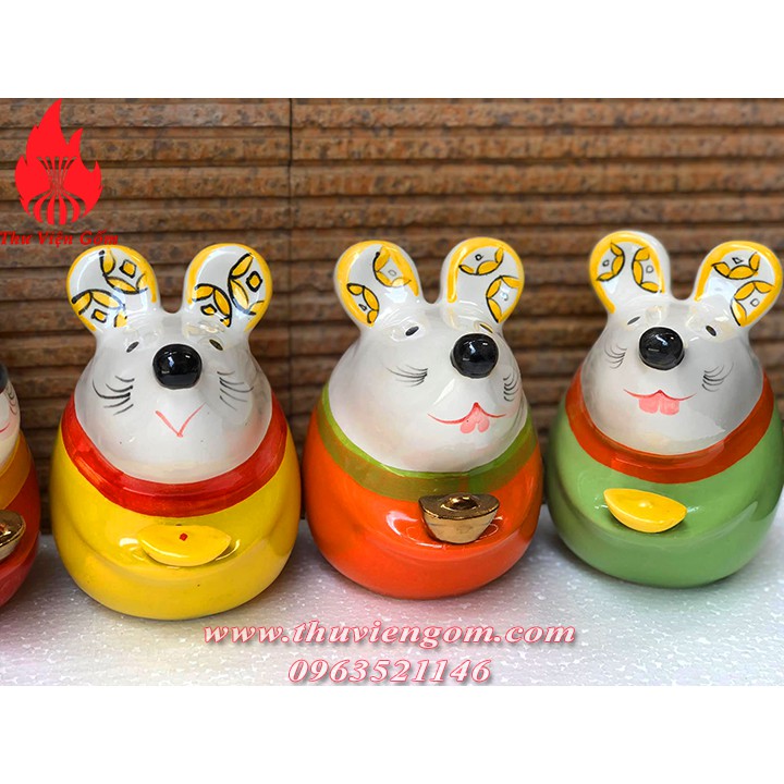 Chuột đút tiền sứ Bát Tràng