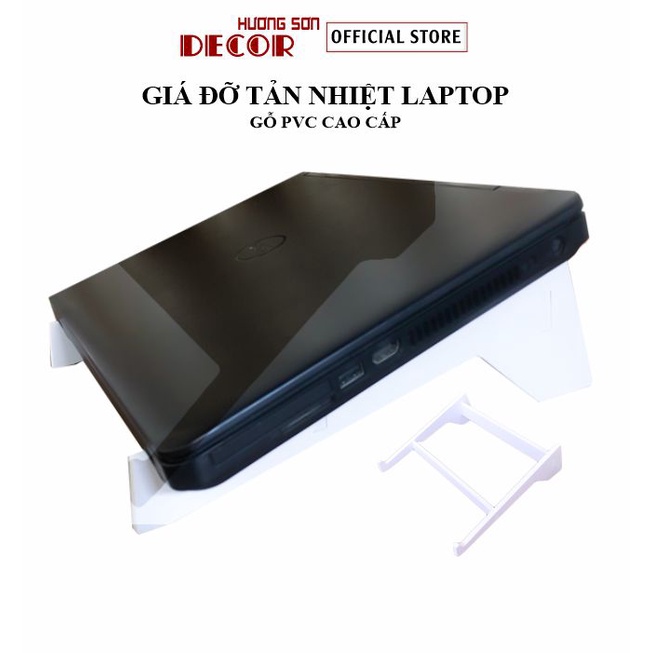 Giá đỡ laptop tản nhiệt gỗ PVC cao cấp có thể tháo rời tiện lợi KLT