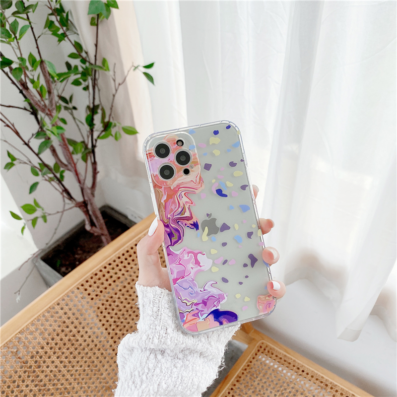 Suitable for SAMSUNG Note20 Note20ultra A21S female  A02S A02/M02 A42 5G A12 5G A20/A30 A50 A50s  personalized ins rendering color splash ink shockproof mobile phone soft TPU mobile phone case