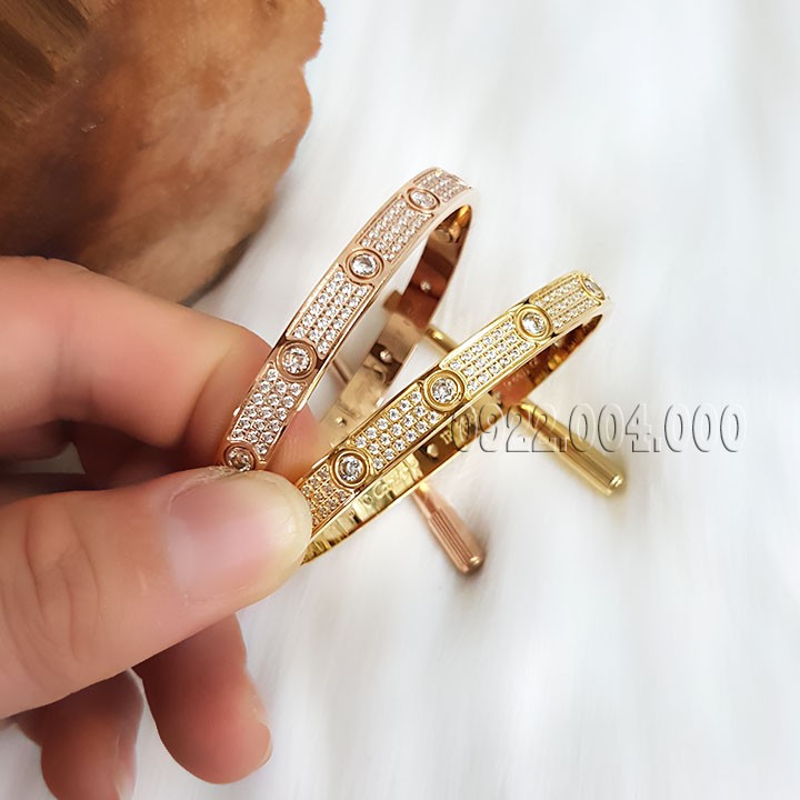 Vòng tay đính 3 hàng đá full logo, vòng 3 hàng đá VZ1592