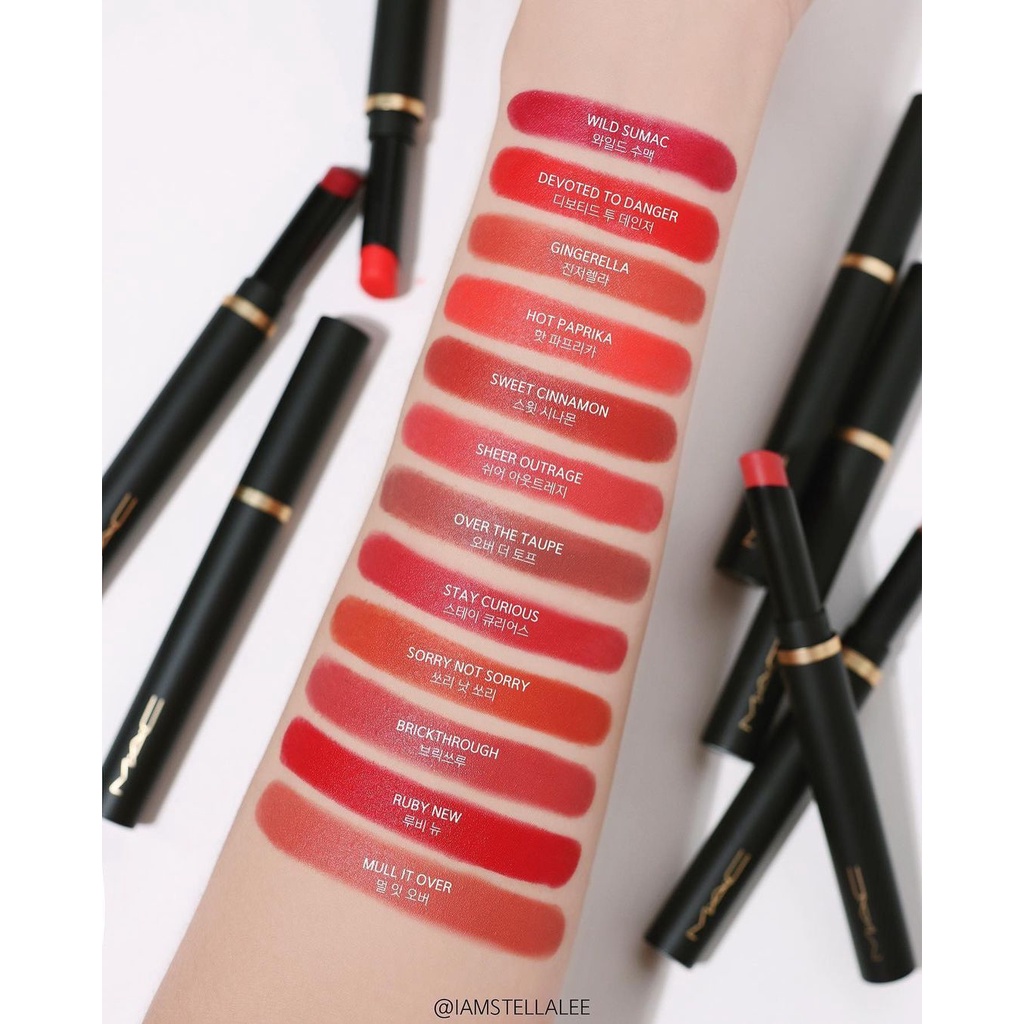 Son Lì Dạng Bút Mỏng Nhẹ, Lâu Trôi 12 Tiếng MAC Powder Kiss Velvet Blur Slim Stick 2g M·A·C