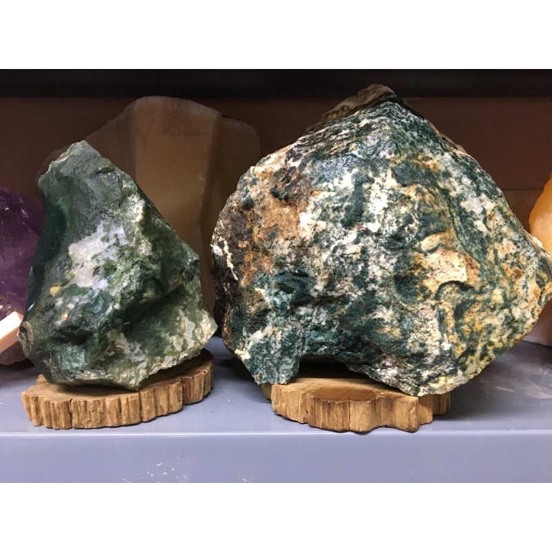 1kg Đá Thô Xanh Rêu Moss Agate Xanh Thuỷ Tảo