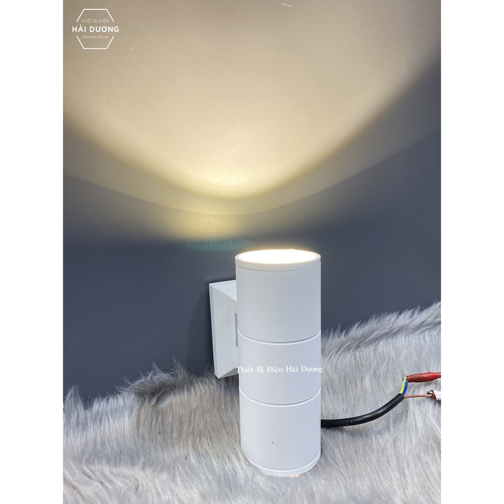 Đèn led gắn tường hình trụ TN916 6w - Ánh sáng vàng - Chống nước thân nhôm - Cầu Thang Cổng Hiên Nhà Sân Vườn - BH 1 năm