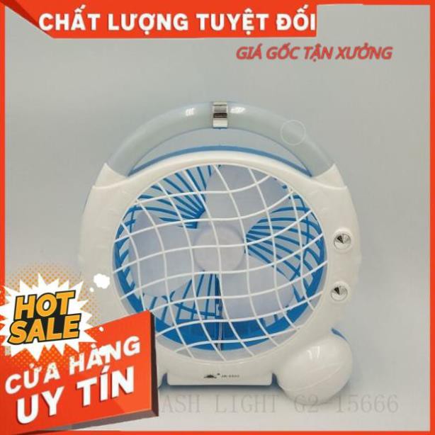 Quạt tích điện, quạt sạc mini fan JR-5500 kèm đèn chiếu sáng