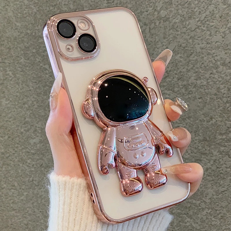 Ốp Điện Thoại for Iphone 14 Pro Max Dẻo Trong Suốt Họa Tiết Phi Hành Gia 3D Sang Trọng Chống Rơi Cho for iPhone 12 13 11 Pro MAX X XS MAX