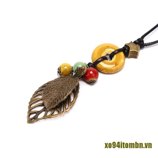 Vòng Cổ Hạt Gốm Phong Cách Dân Tộc Thời Trang Cho Nữ
