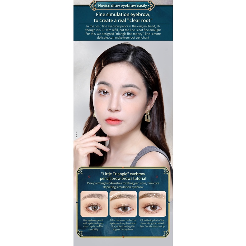 Còn Hàng Bút Kẻ Lông Mày Hình Tam Giác Novo Thon Gọn Tự Nhiên Và Không Thấm Nước Thanh Toán Khi Nhận Hàng