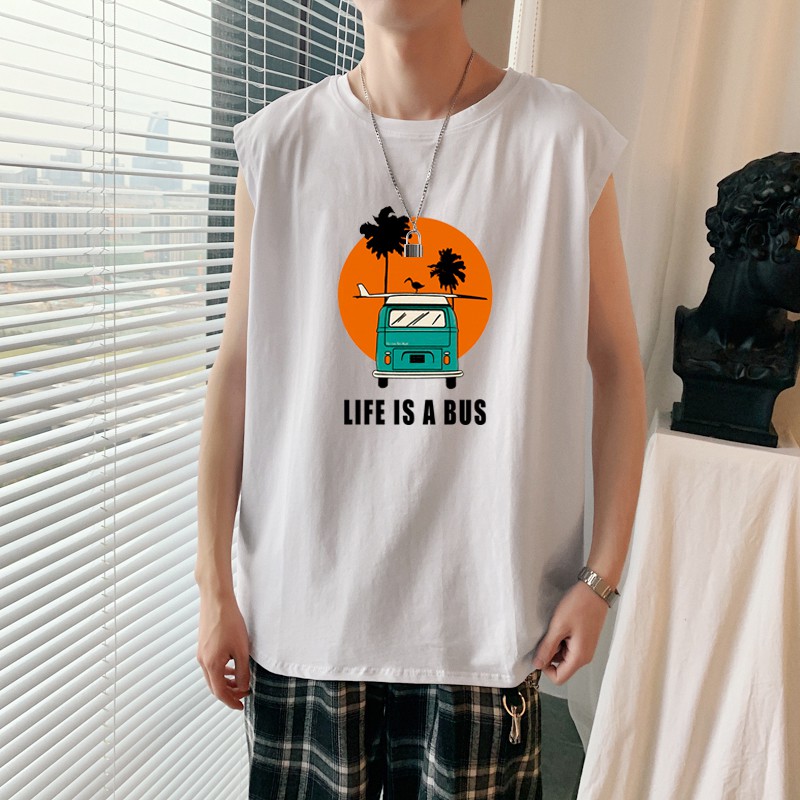 Áo Thun Bóng Rổ Sát Nách In Hình Cá Tính Cho Nam Cỡ M-3Xl